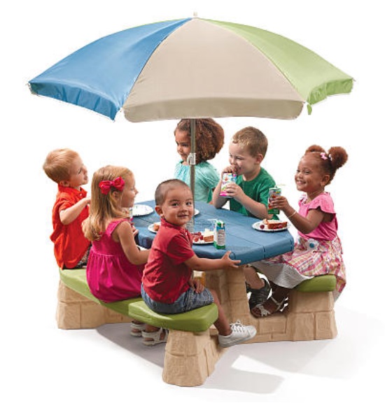 Step2 Naturally Playful Picnic Play Table Step2 Naturally Playful Picnic Table with Umbrella Only 67.99 + Free