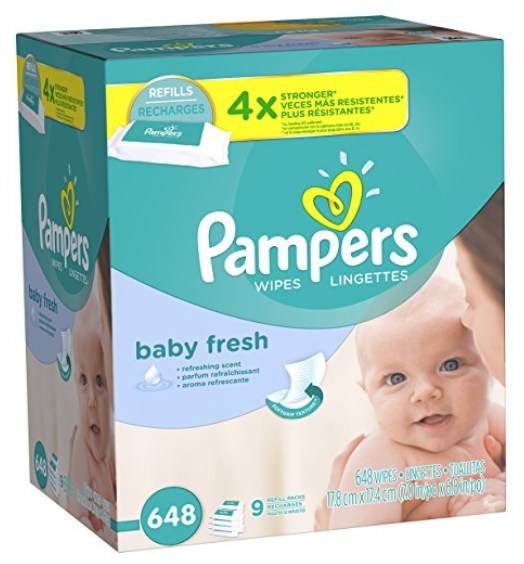Amazon Pampers Baby Wipes Baby Fresh 9X Refill, 648 Diaper Wipes Only