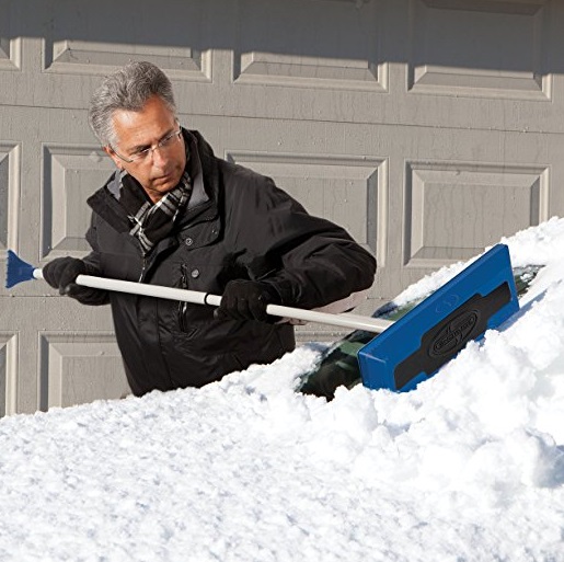 Amazon Snow Joe SJBLZD Telescoping Snow Broom with Ice Scraper Only 8