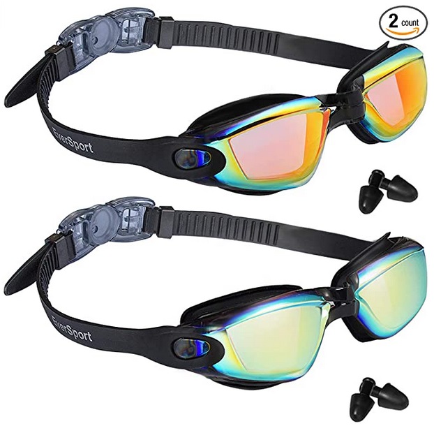 EverSport Swim Goggles Pack of 2 Swimming Goggles Anti Fog for Adult