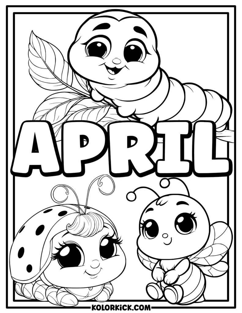 Cute April Coloring Pages (100 Free Printable PDFs)