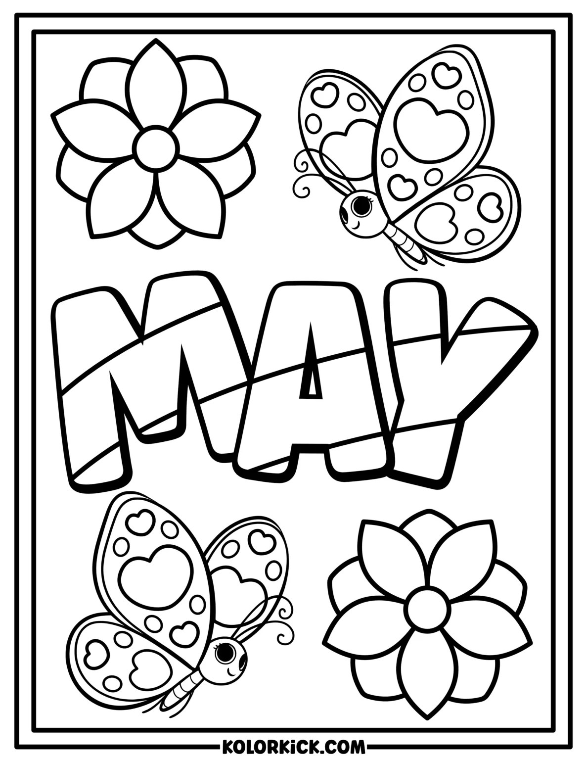 Cute May Coloring Pages (100 Free Printable PDFs)