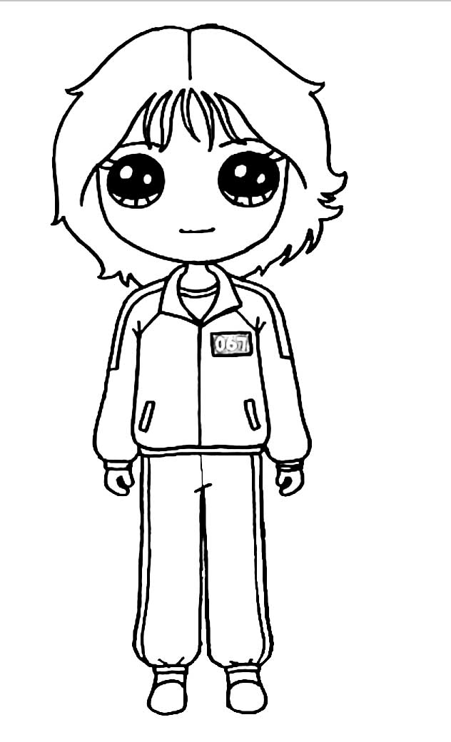 Squid Game coloring pages Having fun with children