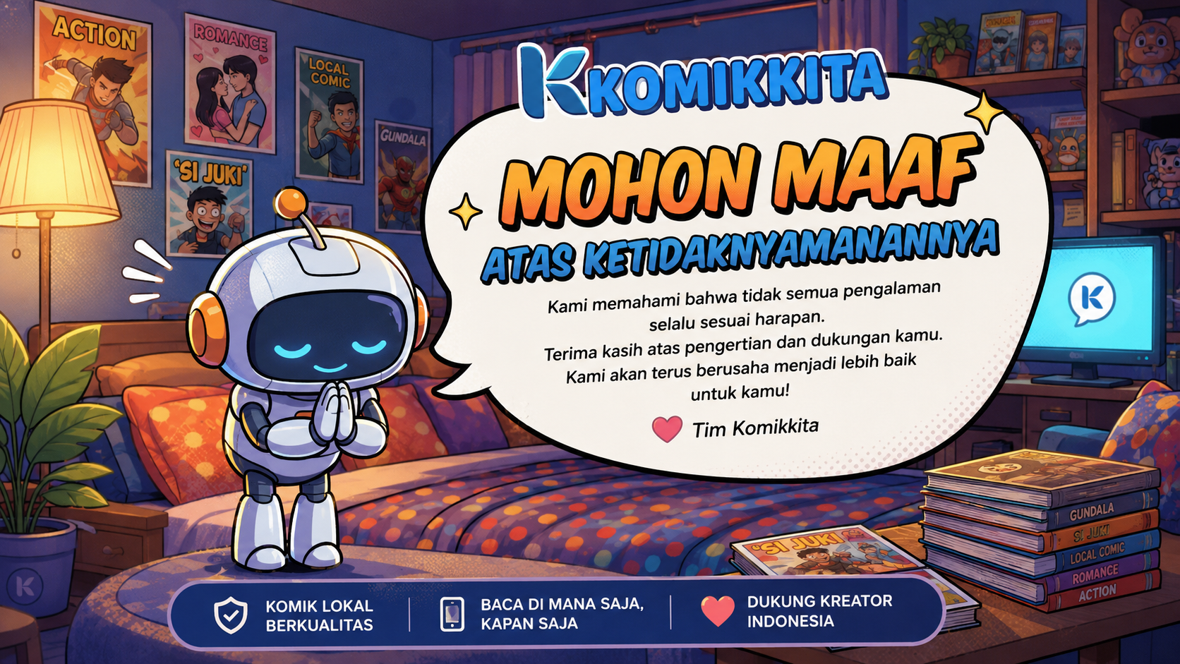 Aplikasi Komikkita Lagi Perbaikan, Tapi Kamu Tetap Bisa Baca di Sini