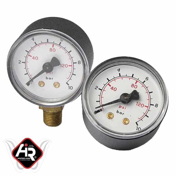Manometer für SilAir und PANTHER Kompressoren 10bar Druckluft