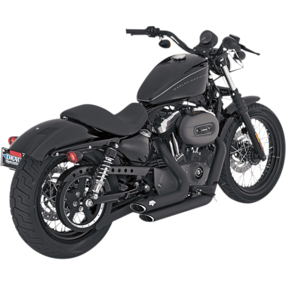 Vance & Hines 47219 Short Shots Staggered Black Exhaust Systems