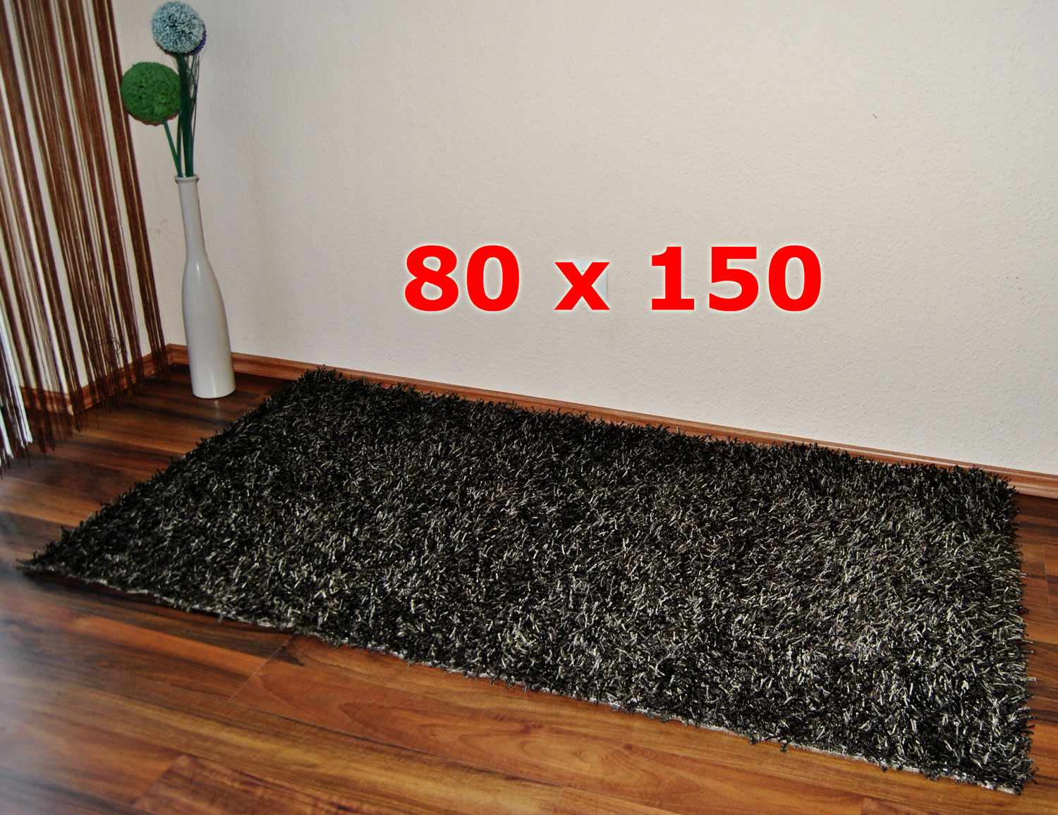 Teppich 80 x 150 cm Langflor SHAGGY Beige Braun oder Grau 80x150