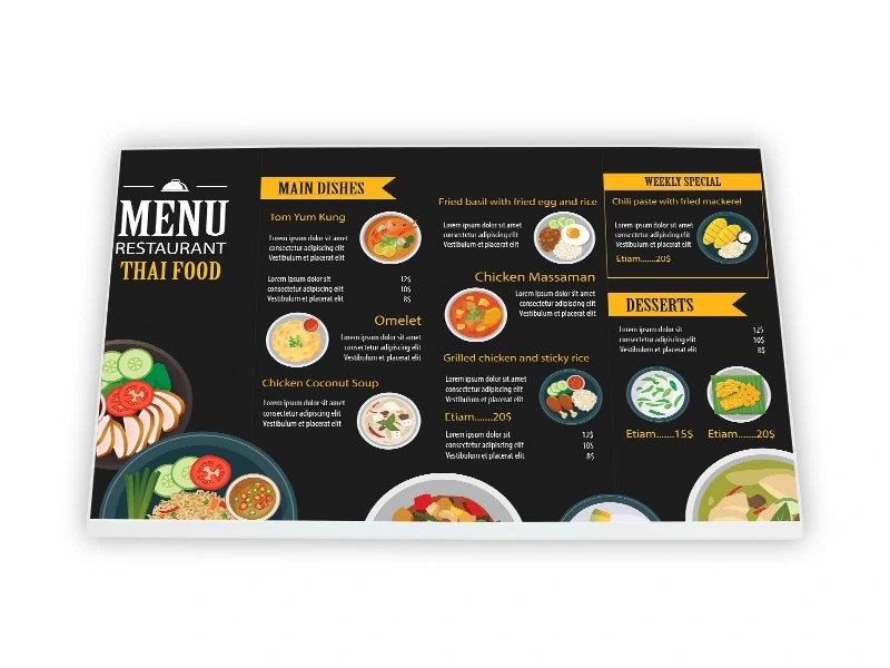Tabletop Digital Menu Boards Display