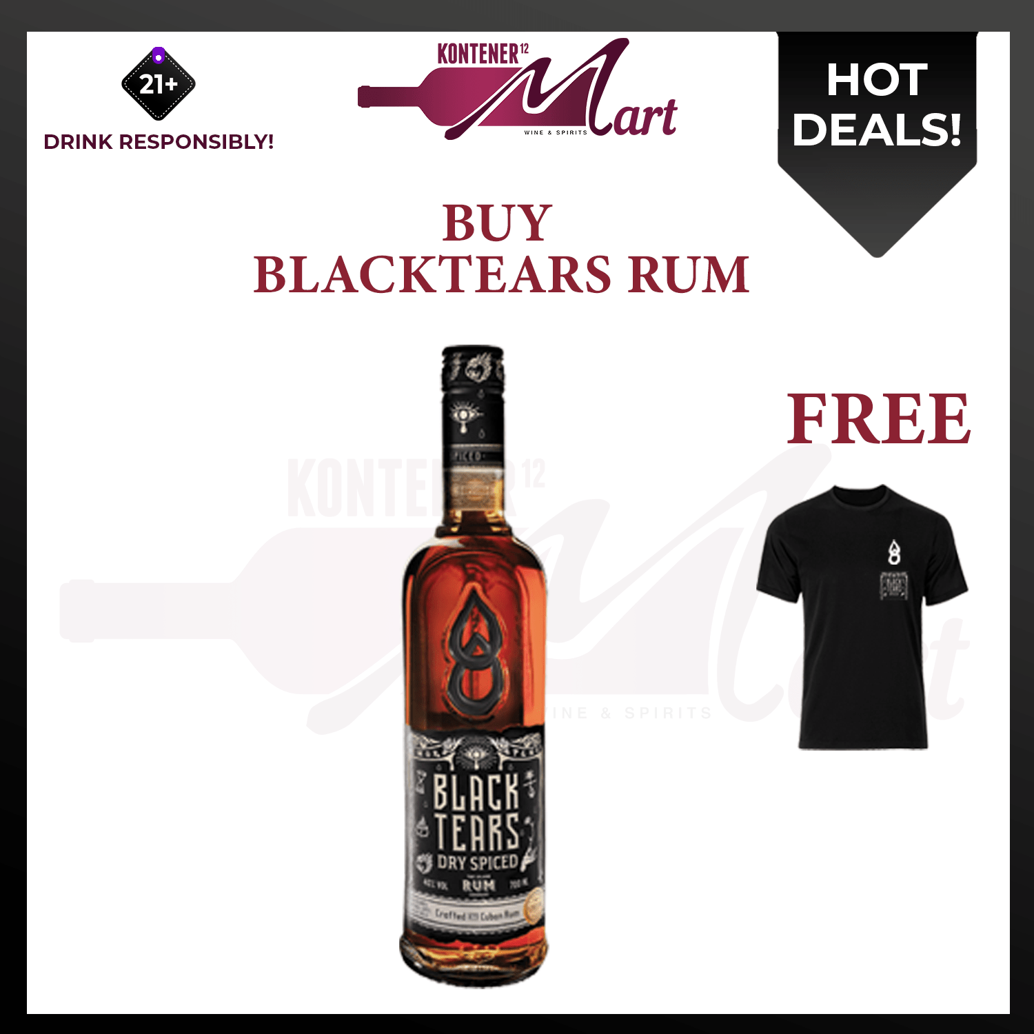 BLACK TEARS DRY RUM Kontenermart