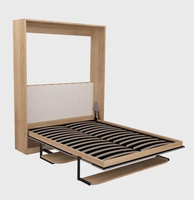 KONVERTO Duo Series Vertical Wall bed Queen With Table & Shelf KONVERTO