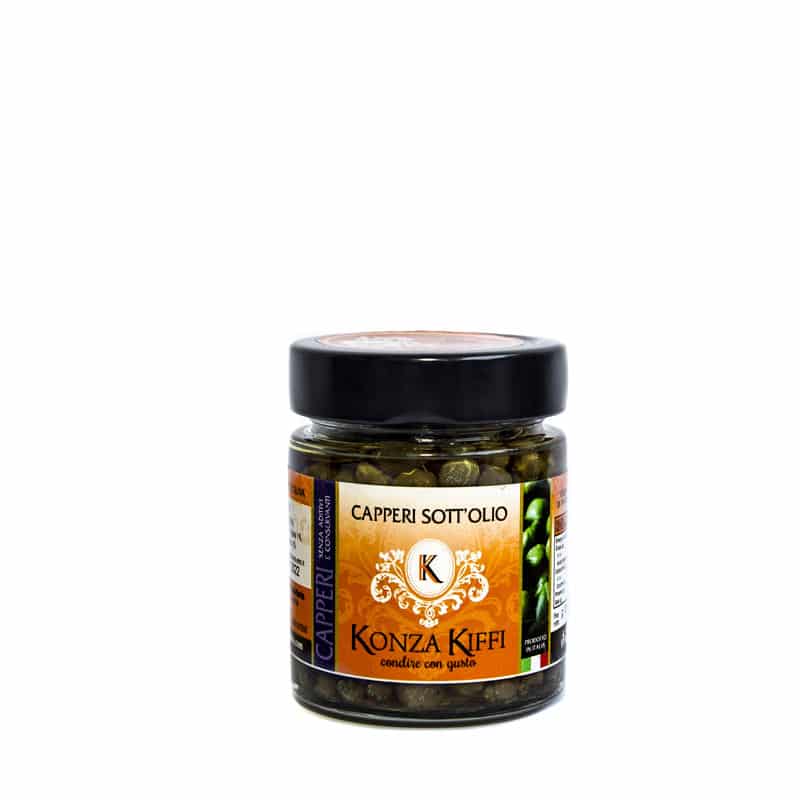 Capperi piccoli sott'olio Konza Kiffi Pantelleria