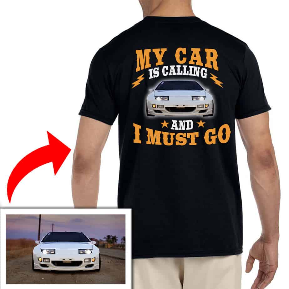 Car Custom Photo Tshirt On The Back (BK59Car) KoolKool