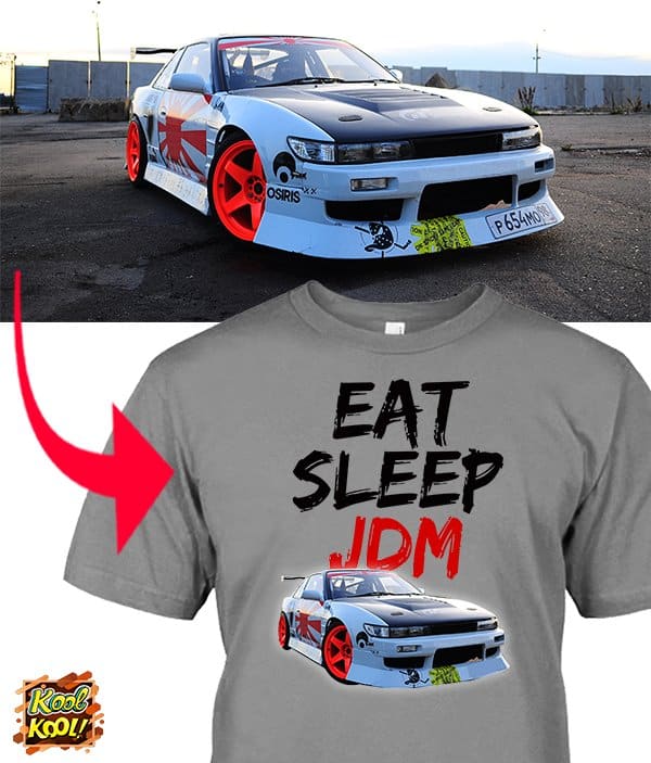 Japanese Car Custom Photo Tshirt On The Front (JDM3) KoolKool