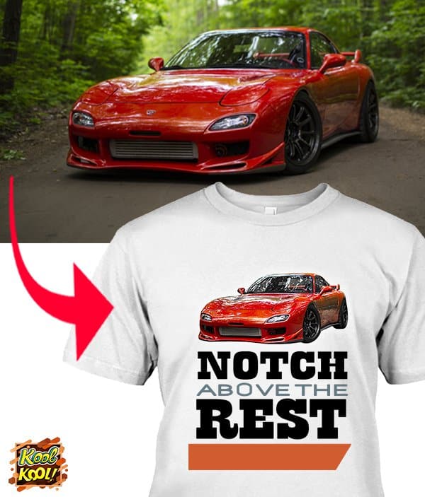 Japanese Car Custom Photo Tshirt On The Front (JDM12) KoolKool
