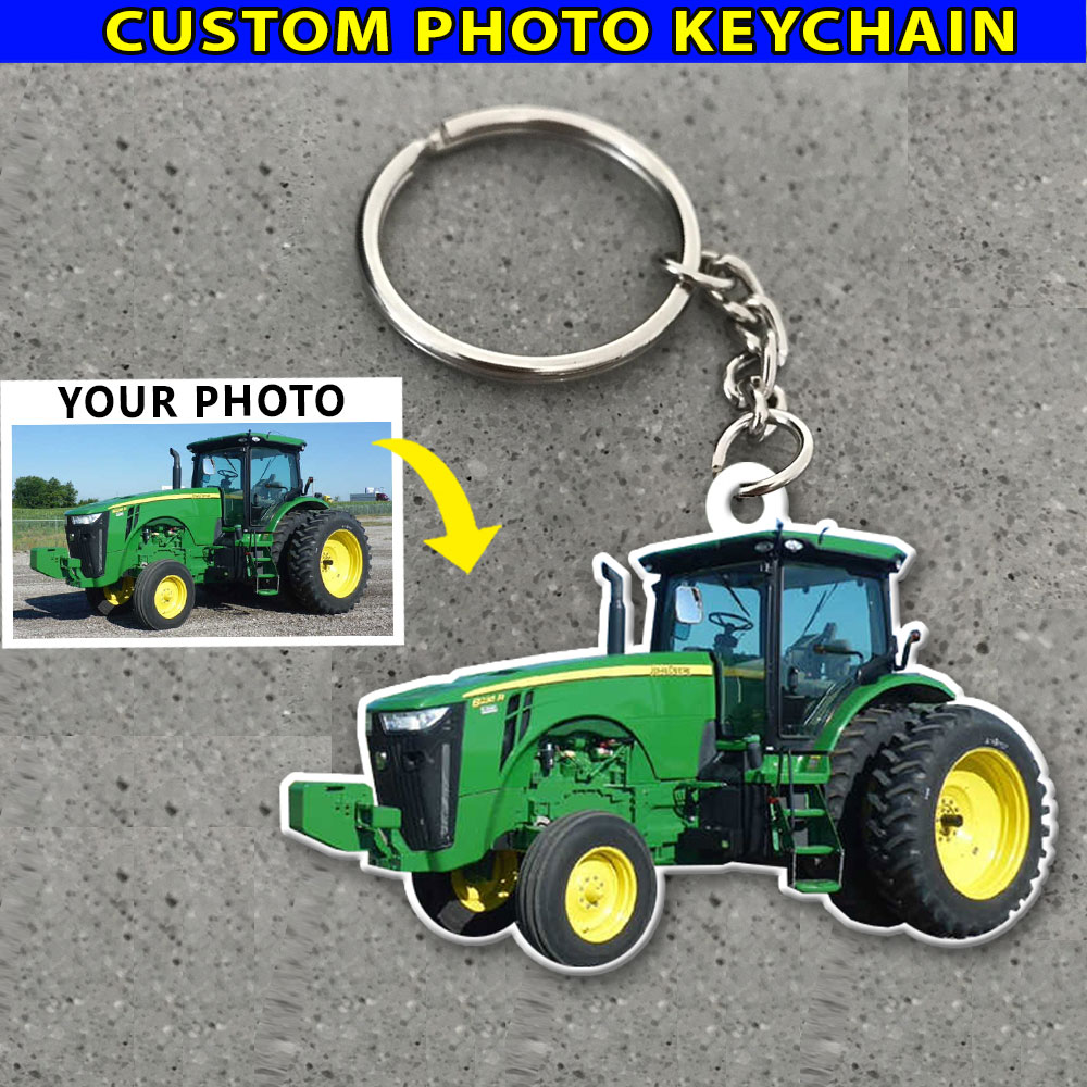 Tractor Personalized Photo Keychain KoolKool