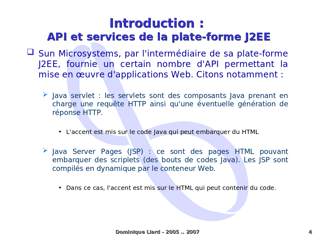 Le framework Struts 2 Introduction API et services de la plate
