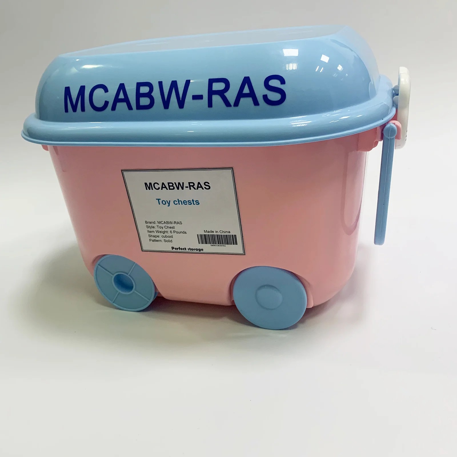 MCABWRAS Toy chests, Toy Box Plastic Toy & Art Storage Container, Pink and Blue for Girls Kids