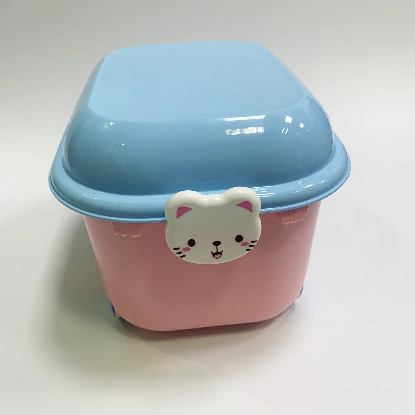 MCABWRAS Toy chests, Toy Box Plastic Toy & Art Storage Container, Pink and Blue for Girls Kids