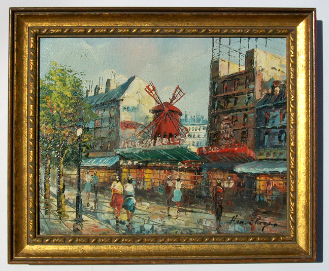 HENRI ROGERS LISTED ARTIST PARIS FRANCE STREET SCENE IMPRESSIONIST