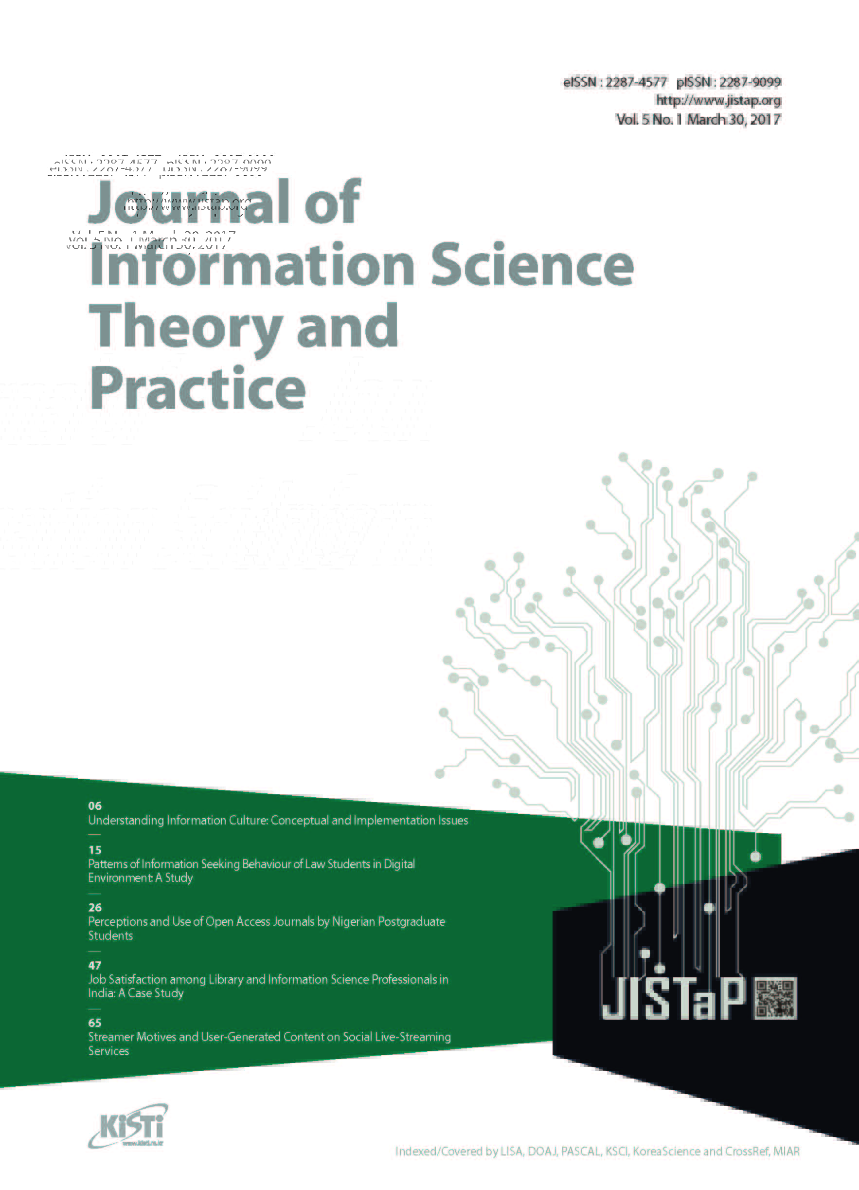 Journal of Information Science Theory and Practice Korea Science