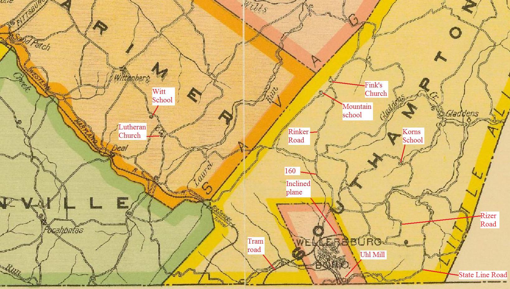 1915 Southampton township map