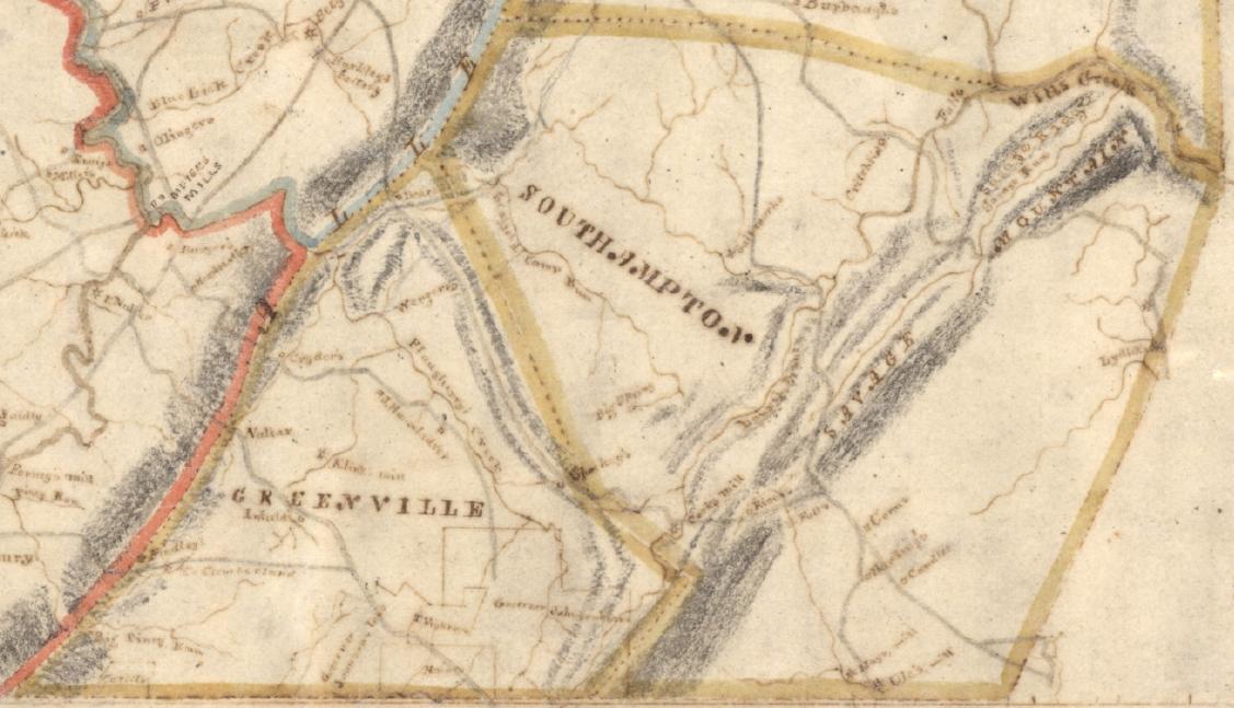 1818 Southampton Township map