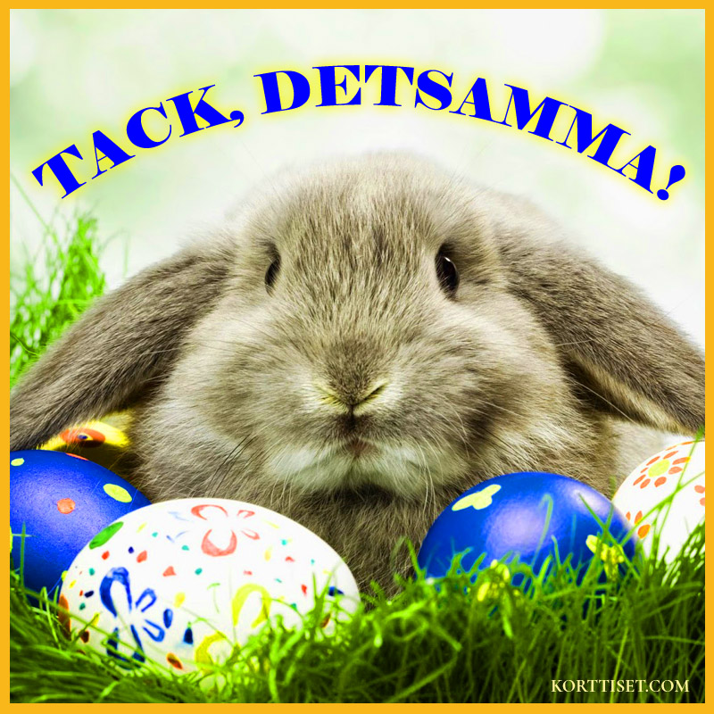 Tack, detsamma kort Påskkort