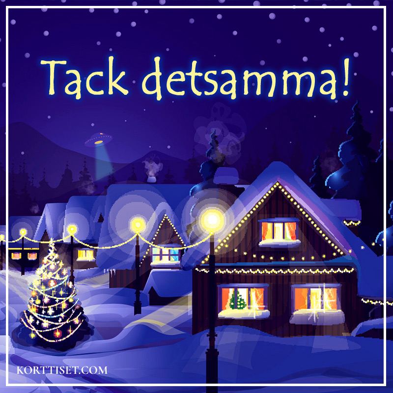 Tack detsamma! kort God jul