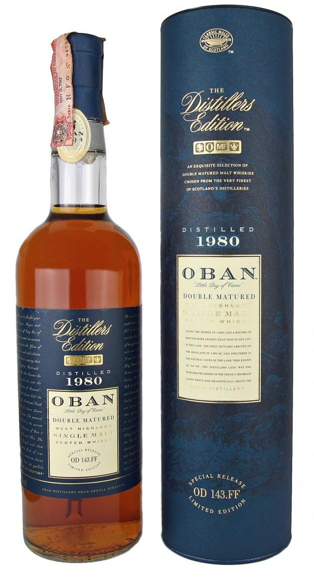 Oban Distillers Edition Kosher liqueur and food