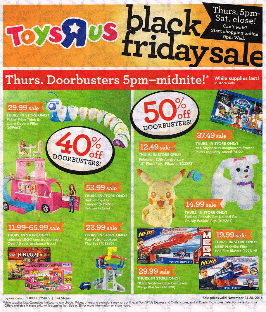 Sneak Peek! Toys R Us Black Friday Ad 2016
