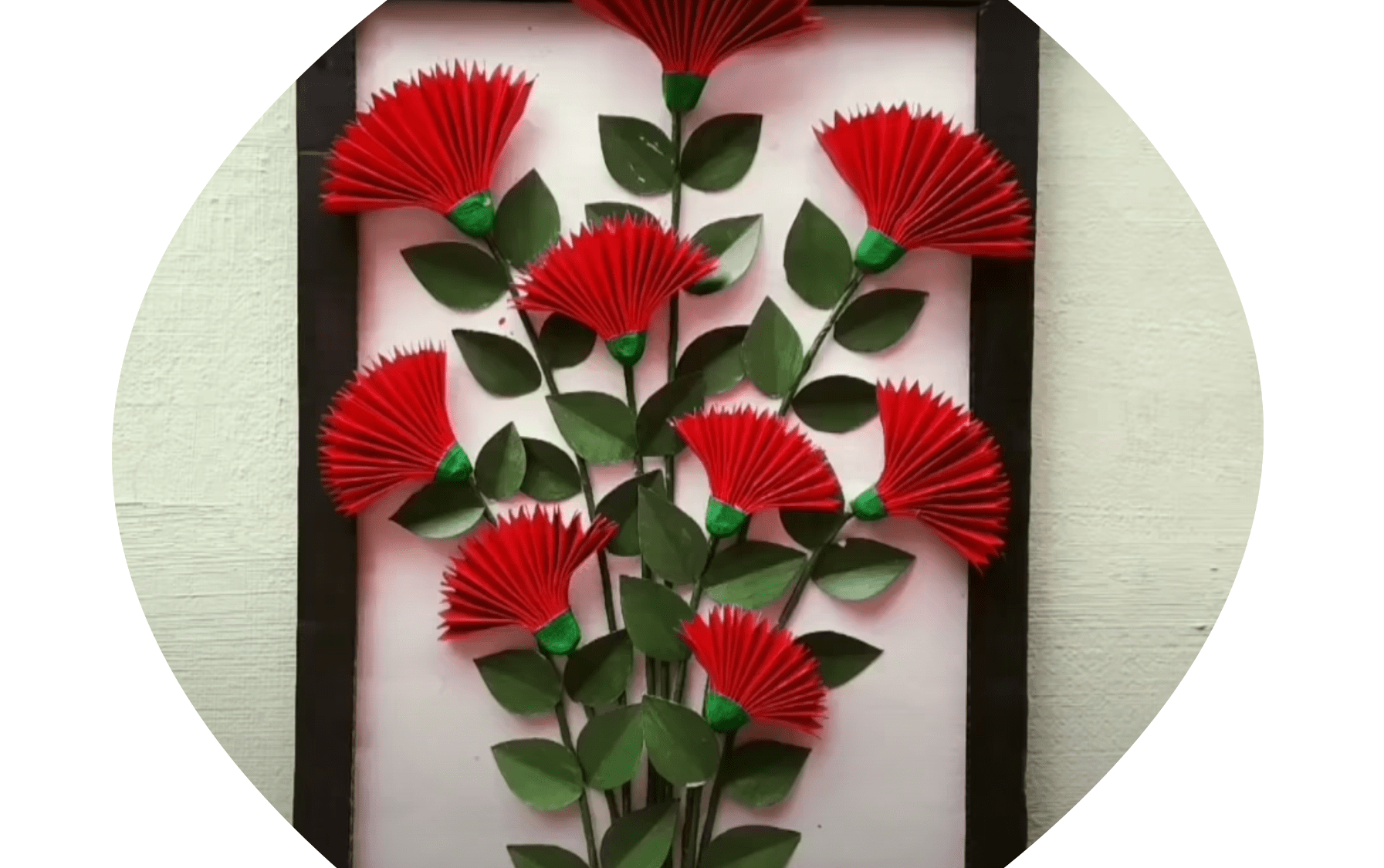 DIY Red Flower Wall Decor KLAPiT Design Your Walls