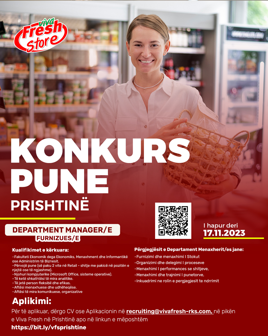 Department Menager/e Furnizues/e (Prishtinë)