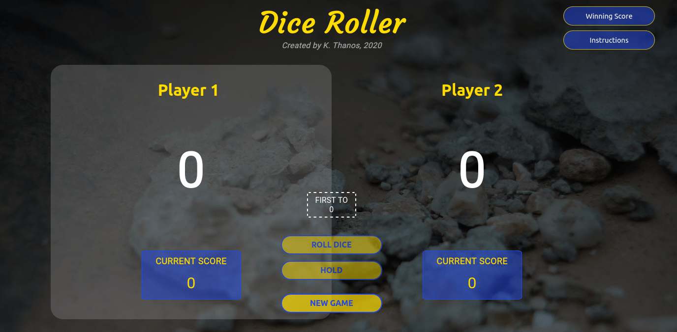 Dice Roller Game Konstantinos Thanos