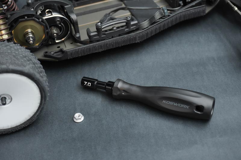 KOS13204N7 Hard Coated Aluminum 7mm Compact Wheel Nut Driver (For 4mm