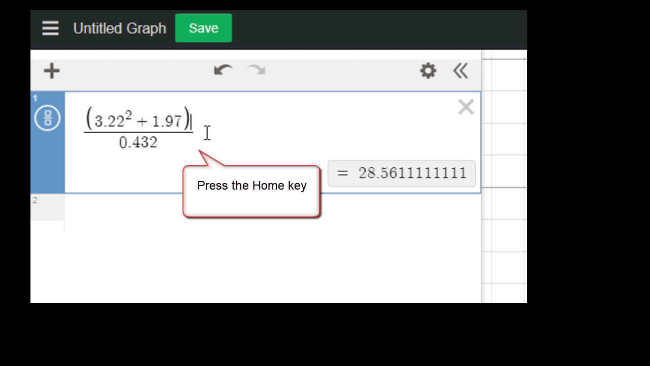 Using Desmos for calculations
