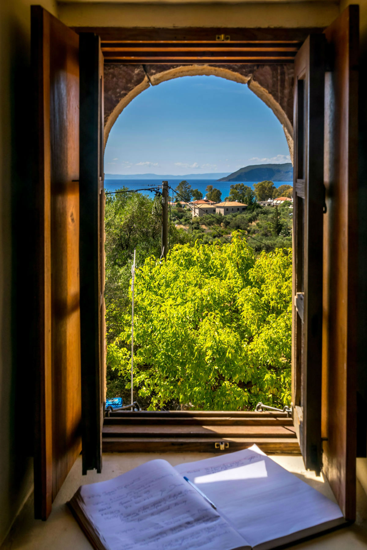 old windows in Greece