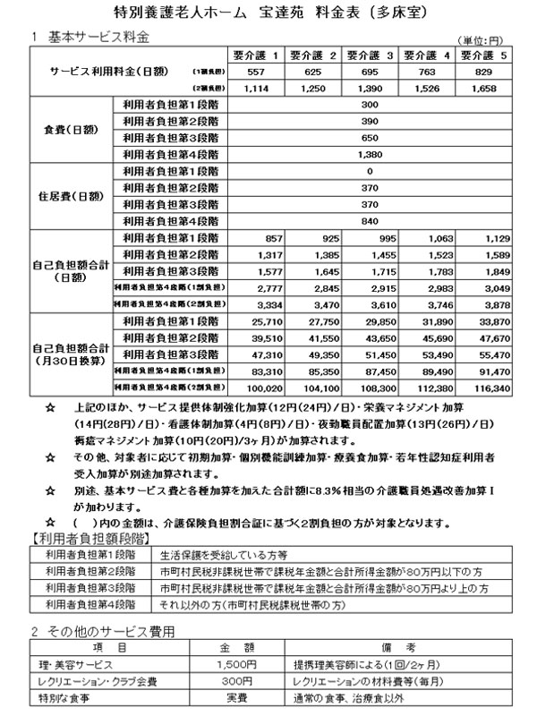 こうけん会｜ご利用料金