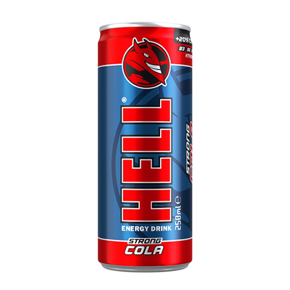 HELL ENERGY DRINK STRONG COLA +20 CAFFEINE Kouvas Market