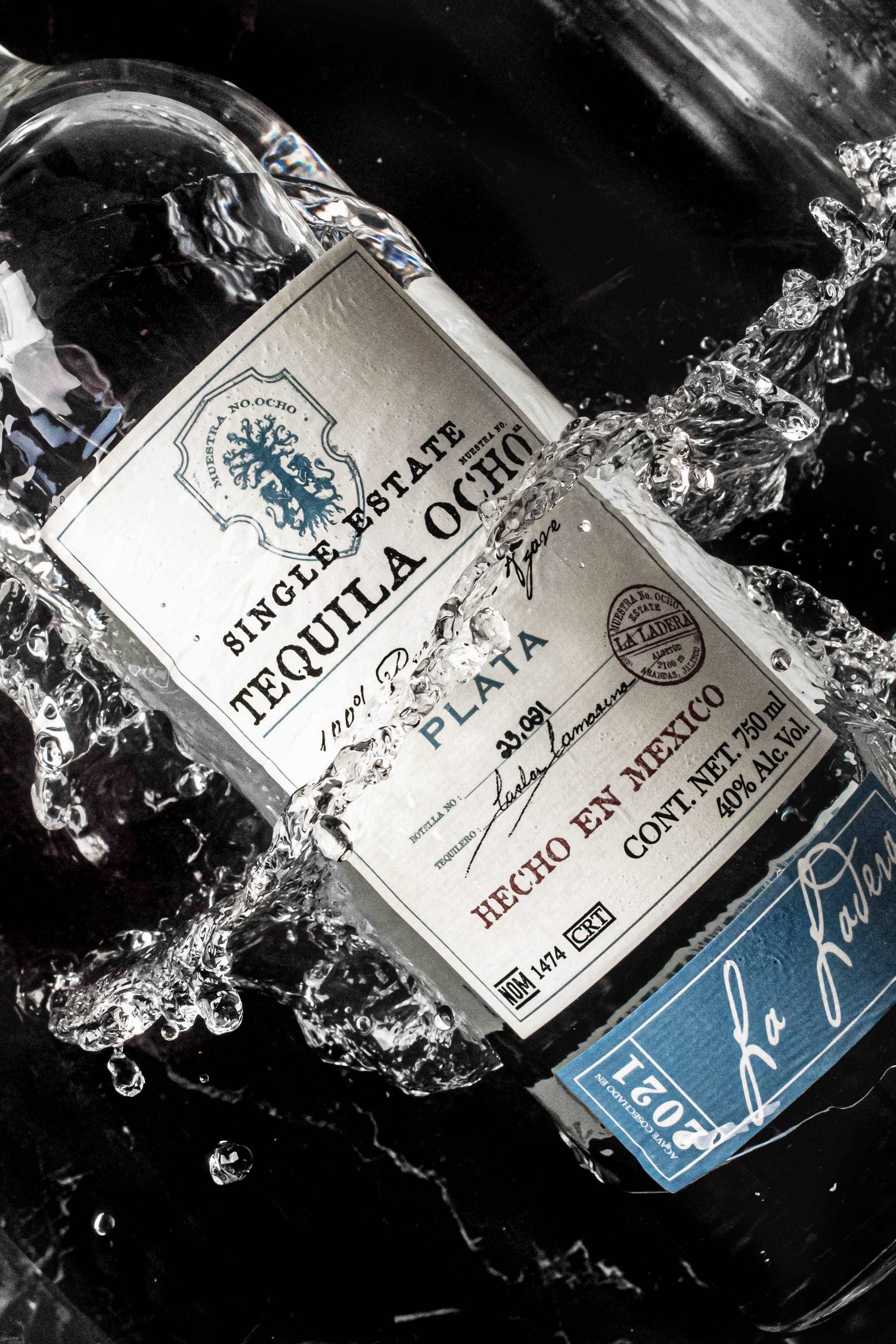 Tequila PLATA. Tequila Ocho NOM 1474 Koven Spirits