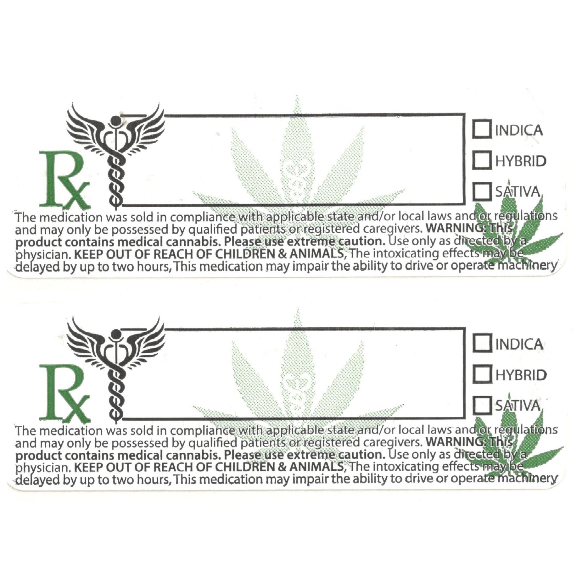 KOVOT Medical Cannabis Dispensary Labels 3″x1″, 1000 Labels Per Roll