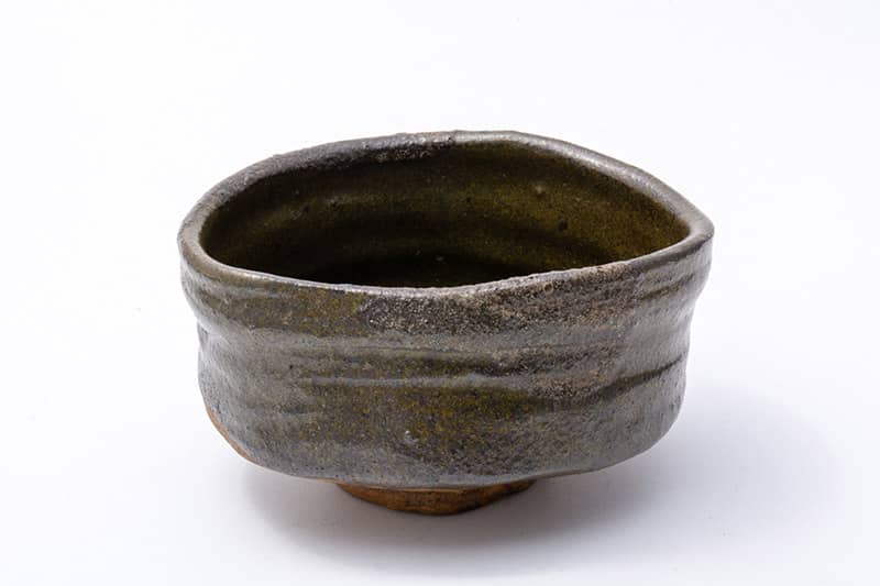 瀬戸織部 沓茶碗 銘 緑山（桃山時代）元蔵作 | 小山美術