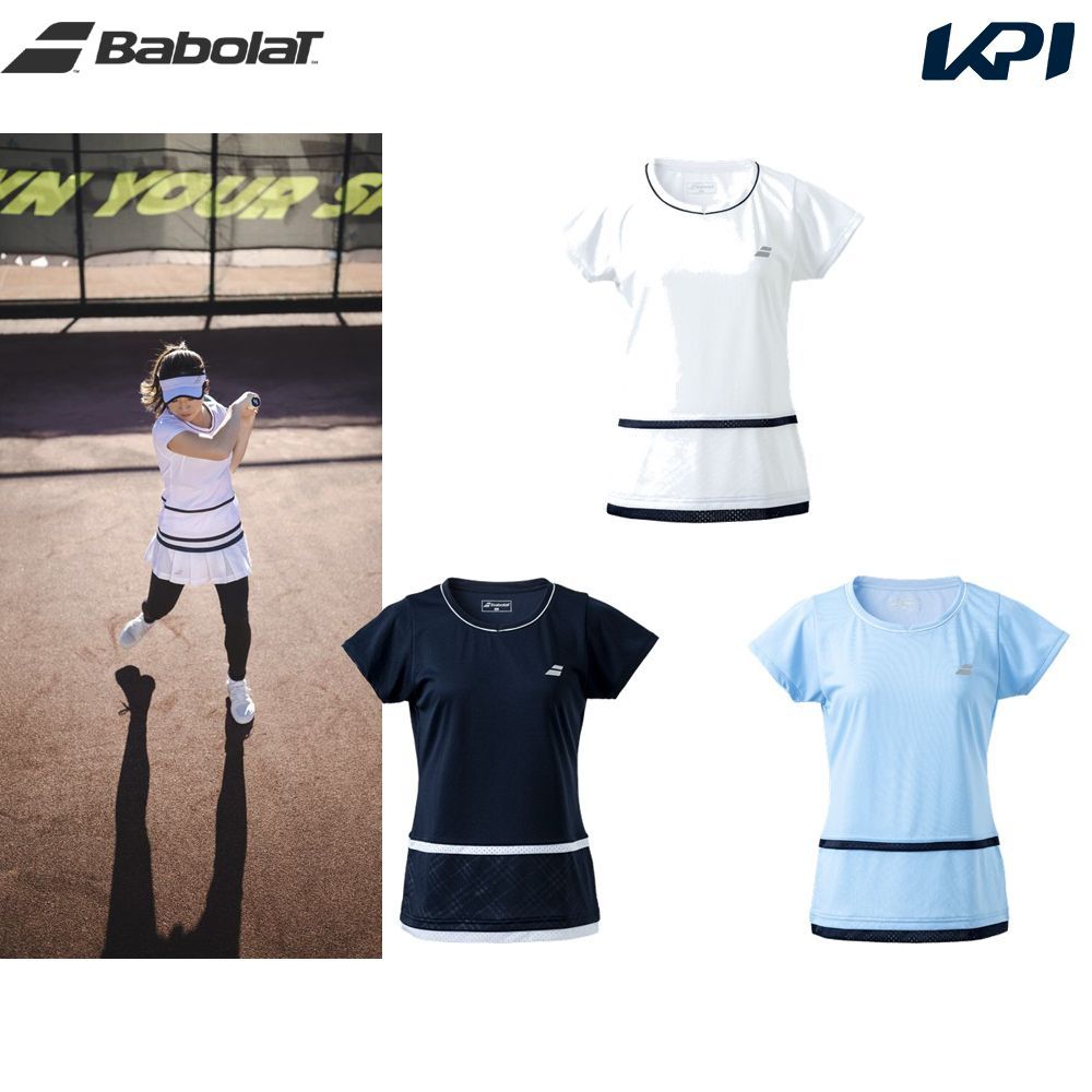 バボラ Babolat テニスウェア レディース PURE ショートスリーブシャツ BWG3325 2023SS KPI CLUB（KPI