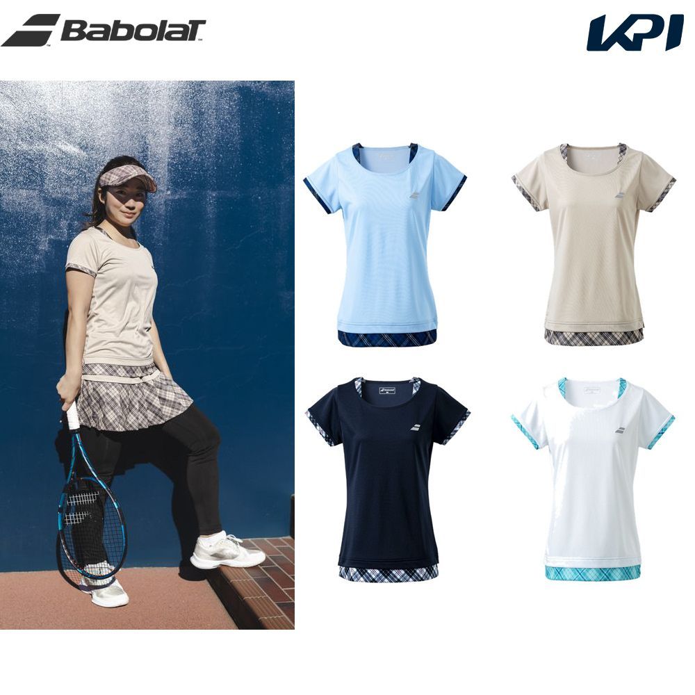バボラ Babolat テニスウェア レディース PURE ショートスリーブシャツ BWG3328 2023SS KPI CLUB（KPI