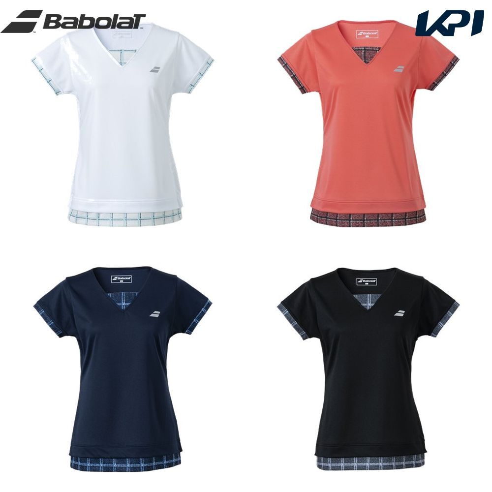 バボラ Babolat テニスウェア レディース PURE SHORT SLEEVE SHIRT BWG3378 2023FW KPI