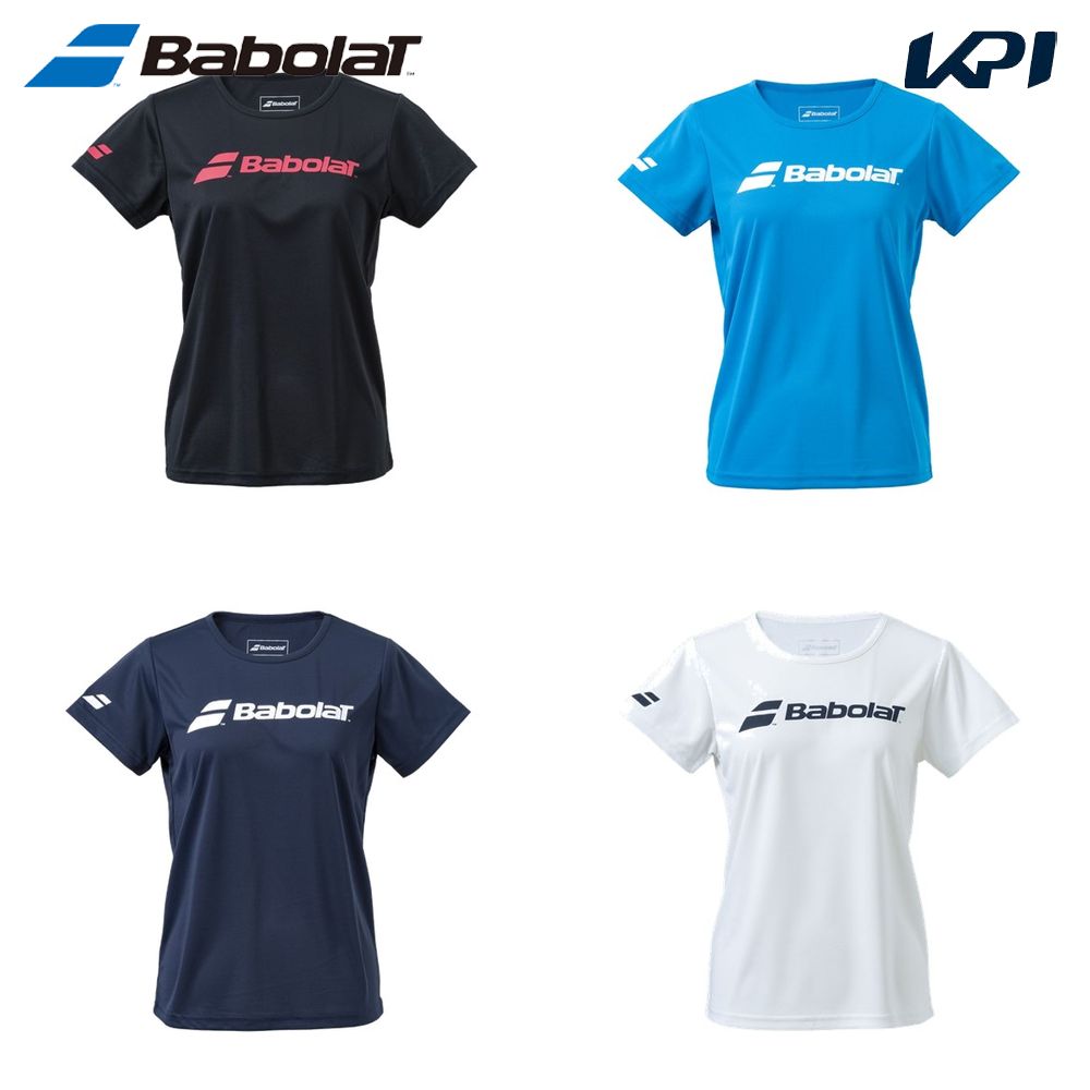 バボラ Babolat テニスウェア レディース CLUB SHORT SLEEVE SHIRT 半袖Tシャツ BWP4530C 2024SS