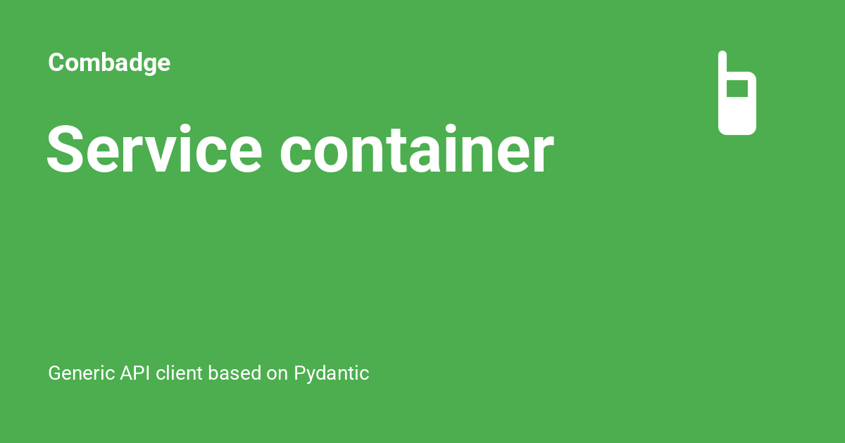 Service container Combadge