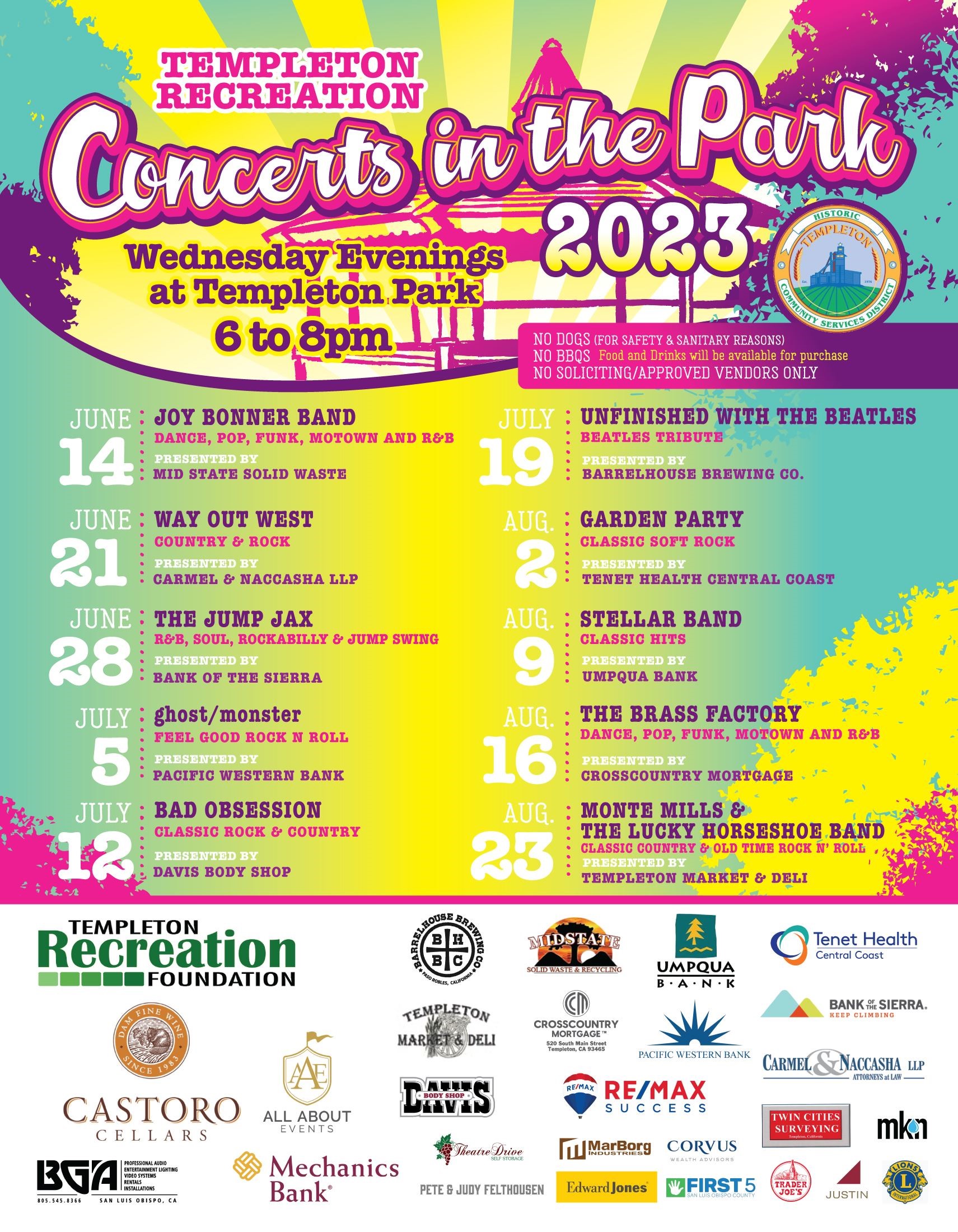 Summer Concerts in the Park This Week 06.14.2023 KPRL Radio 1230AM
