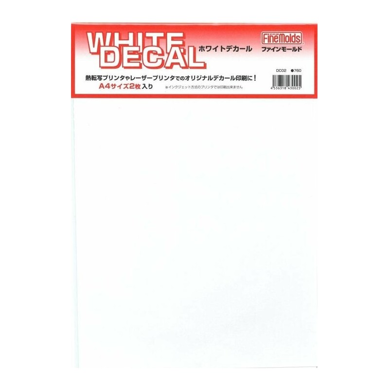 White Decal set for Laser Printer