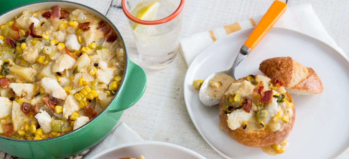 Chesapeake Bay Crab & Seafood Chowder Bread Bowl Recipe King and