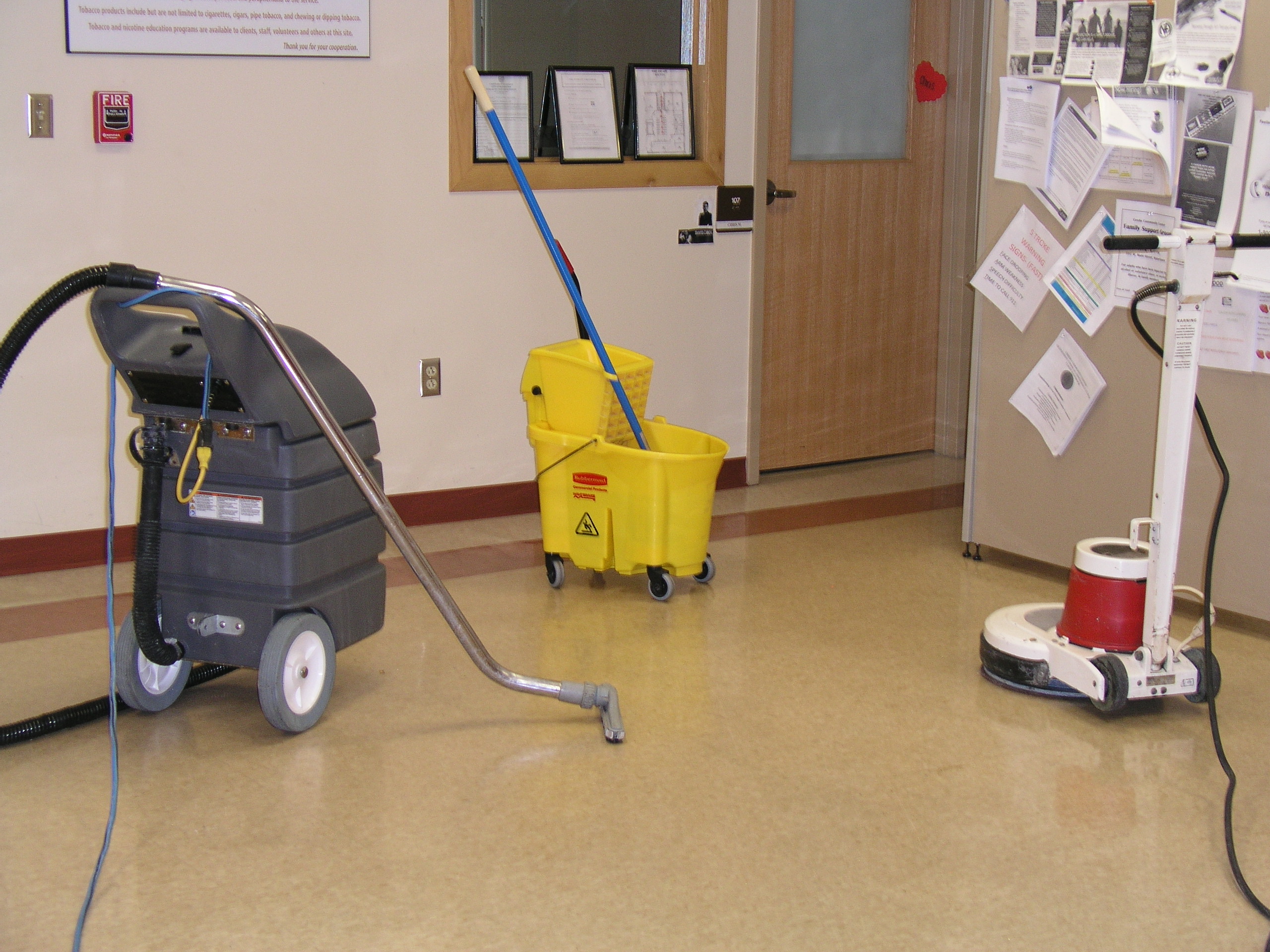 Floor Tile Stripping and Refinishing Krafft Cleaning Service, Inc.